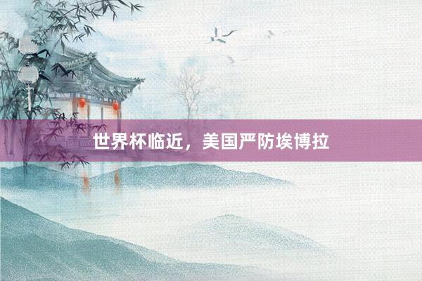 世界杯临近，美国严防埃博拉