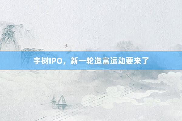宇树IPO，新一轮造富运动要来了