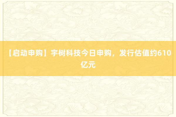 【启动申购】宇树科技今日申购，发行估值约610亿元