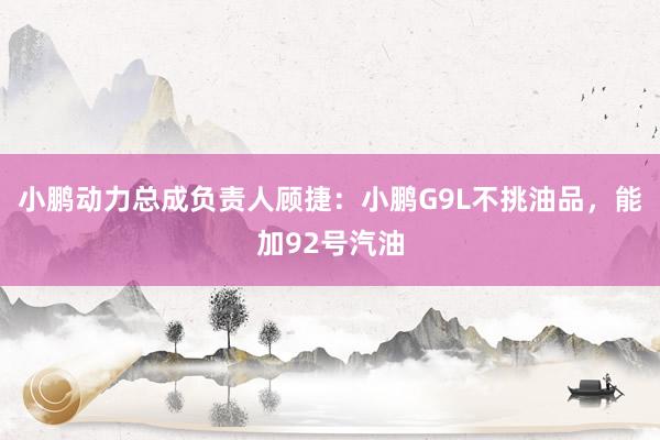 小鹏动力总成负责人顾捷：小鹏G9L不挑油品，能加92号汽油