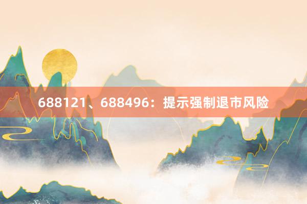 688121、688496：提示强制退市风险