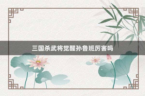 三国杀武将觉醒孙鲁班厉害吗