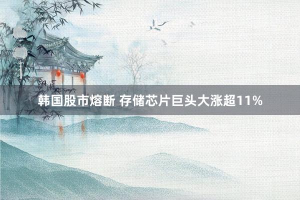 韩国股市熔断 存储芯片巨头大涨超11%