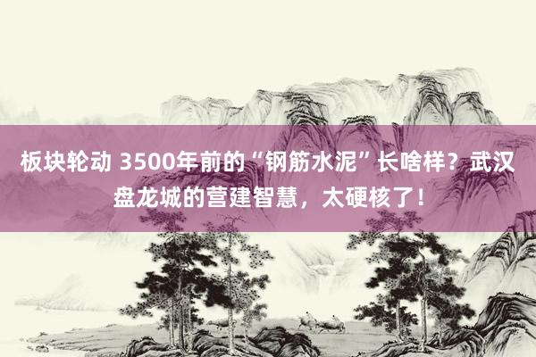 板块轮动 3500年前的“钢筋水泥”长啥样？武汉盘龙城的营建智慧，太硬核了！